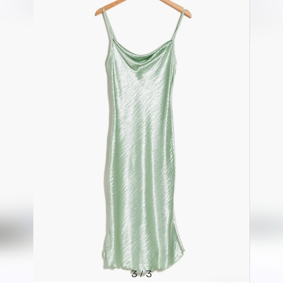 BEBE Hammered Satin Slipdress - Picture 2 of 3